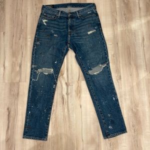 Abercrombie & Fitch jeans medium paint wash size men’s 32x32 athletic slim fit